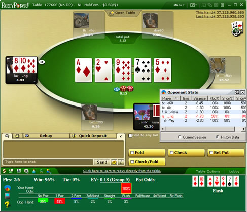 calculate chance of winning poker